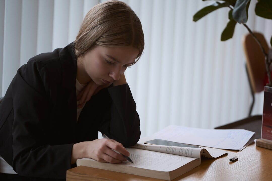 editor reviewing manuscript