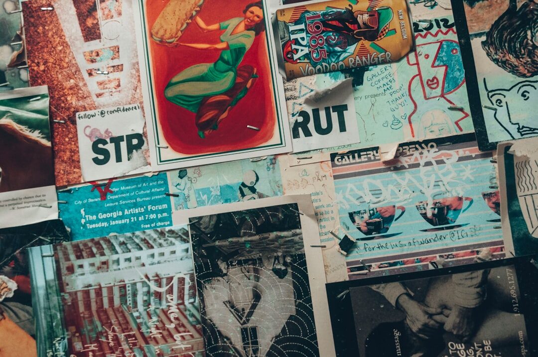Archive of printed magazine covers arranged on a table